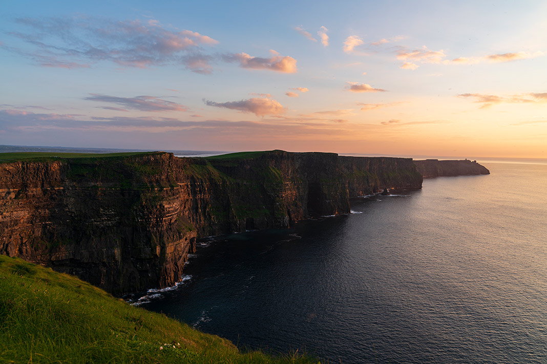 Cliffs of Moher, Ireland, at sunset