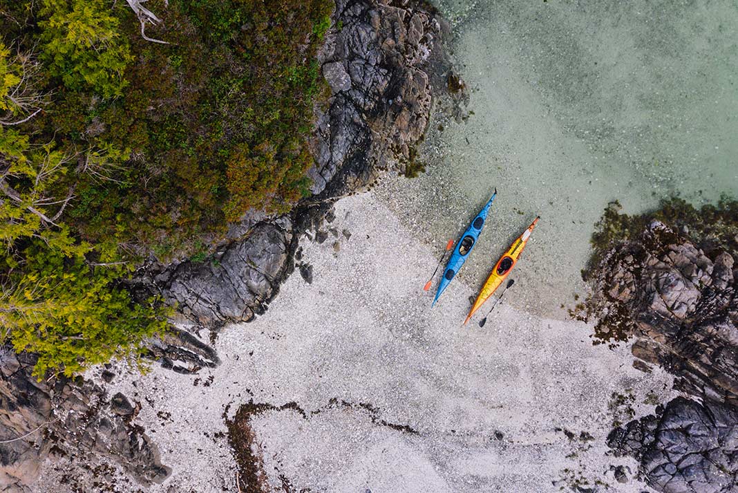 Kayaking on a secluded beach is just one thing to do on Vancouver Island