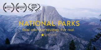 Photo of Yosemite with "national parks: real one star reviews" written on it
