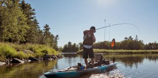 Kayak angler fishing during 2021, an unprecedented year for the industry and its trends