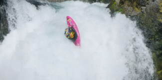 Dane Jackson Paddles Backwards Off Sahalie Falls
