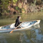 Man Builds Full-Size Newspaper Canoe During Lockdown (Video) man paddles in a newspaper canoe he built during lockdown