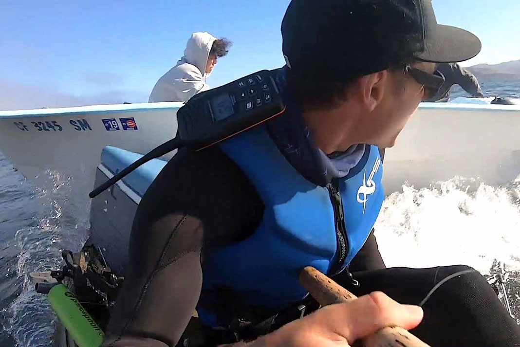 kayaker takes evasive actions during collision with speed boat