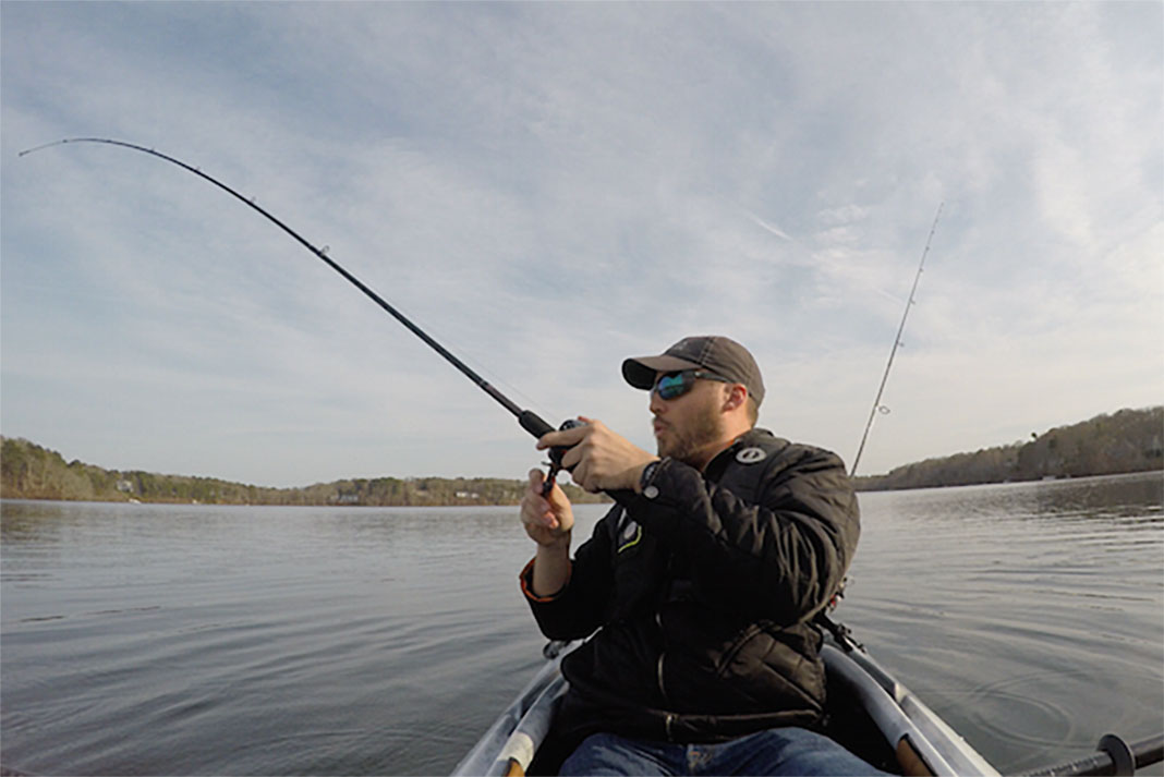 Man fishes with an Ugly Stik GX2 casting rod