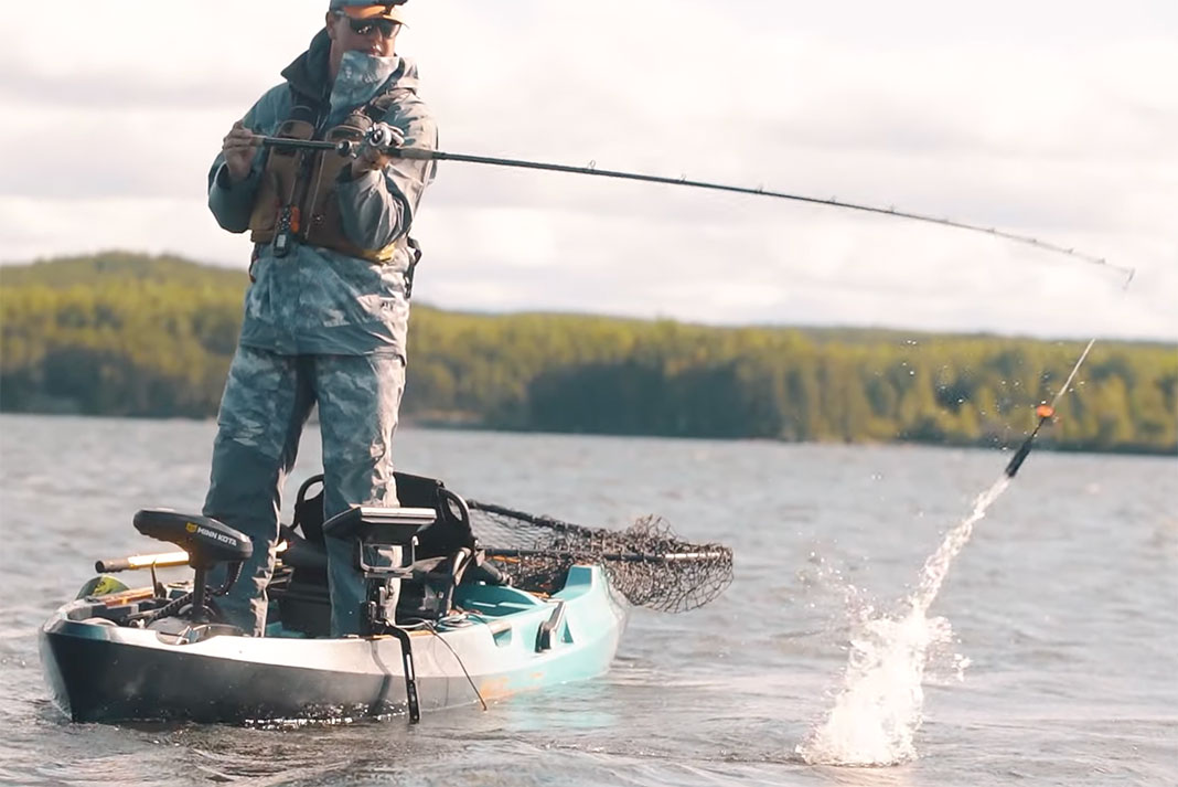 Jay Siemens casts for muskie from his kayak