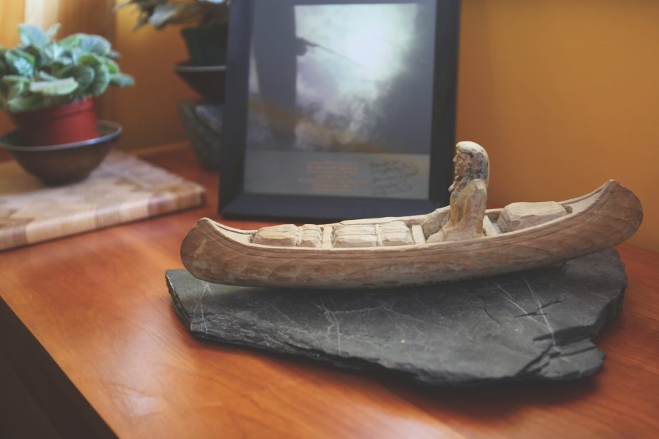 Paddle to the sea replica sits in Scott MacGregor's home office | Photo: Scott MacGregor