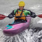 How To Run Small Drops In Your Kayak male whitewater kayaker uses a boof technique to kayak over small drops