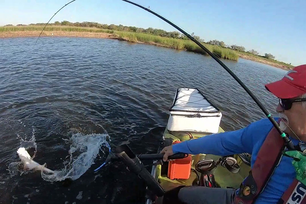 Drone kayak Fishing 4 Redfish in Charleston SC 
