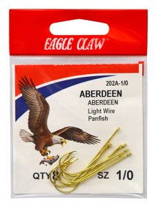 Eagle Claw Aberdeen Light Wire 202A No 2 fishing hook for panfish