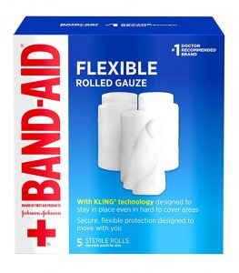 Band-Aid flexible rolled gauze