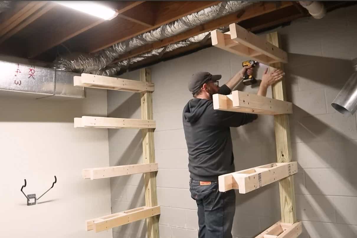 MWA Woodworks adds support arms to the DIY Kayak Rack. 