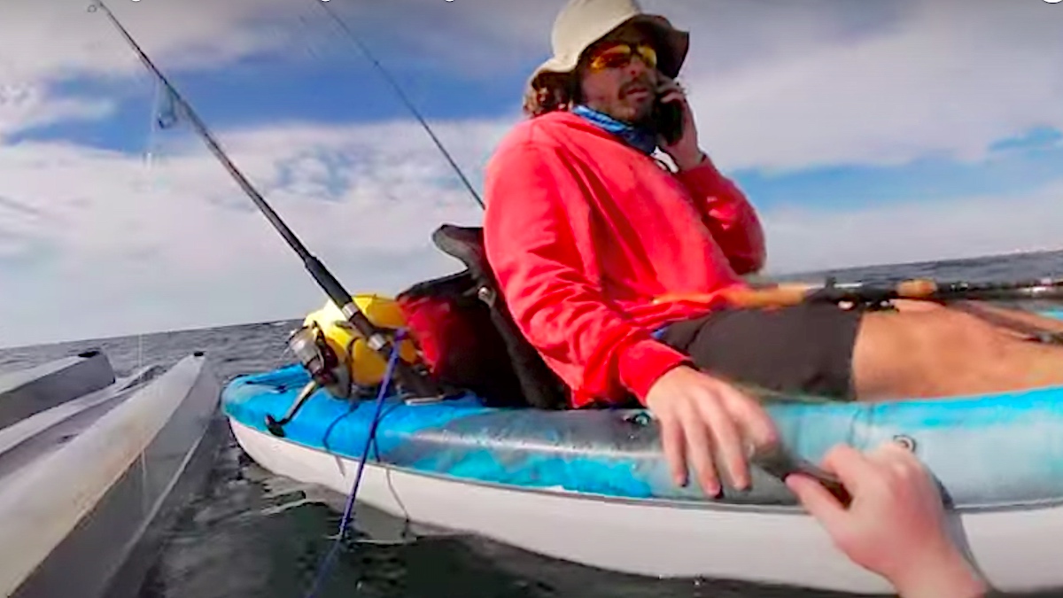 When Christian Nelson’s kayak turned turtle 3 miles offshore, a friend’s cell phone was his only way to call for help. | Photo Courtesy Christian Nelson