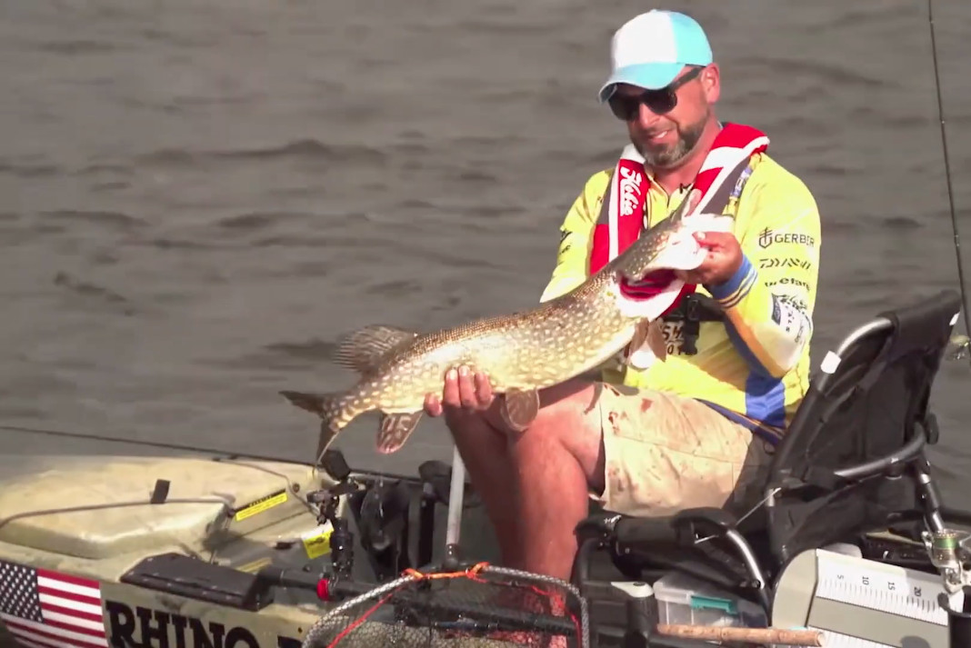 Angler with pike Sweden