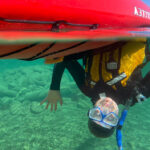 In Praise Of The Unfashionable, Functional And Affordable Wetsuit kayaker flips underwater while wearing a wetsuit