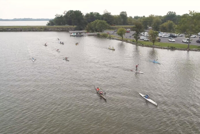 Racers taking off from starting line at the Great Alabama 650