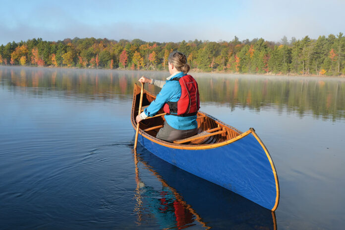 Becky Mason demonstrates the stealthy canoe stroke