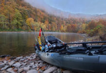 Fishing kayak at West Virginia State Championship