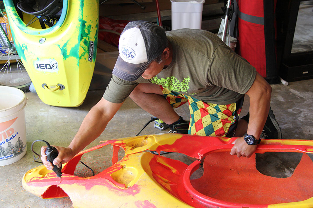John Su recycles old kayaks for Team River Runner