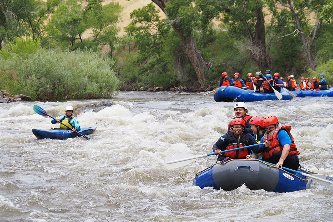 Black and indigenous paddlers go whitewater rafting