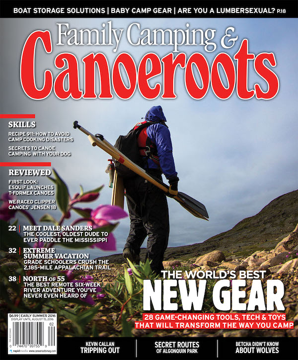 Cover of the Early Summer 2016 issue of Canoeroots Magazine