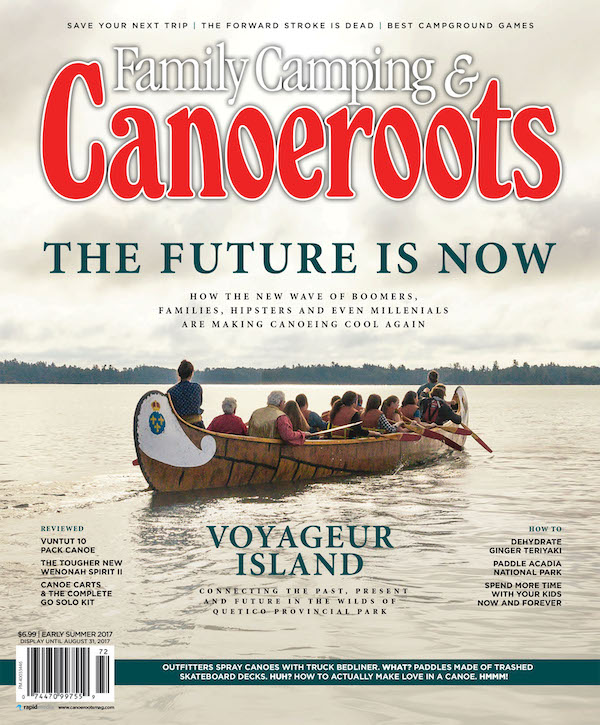 Cover of the Early Summer 2017 issue of Canoeroots Magazine