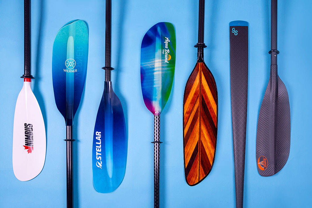arrangement of 6 of the best kayak paddles for touring