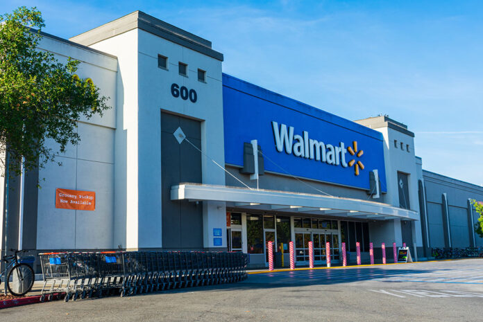 Outside of a Walmart