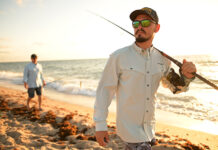 Angler wearing Whitewater Fishing Shirt
