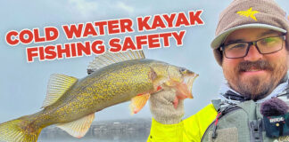 cold water kayak fishing safety