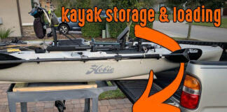 DIY truck bed kayak storage and loading cart