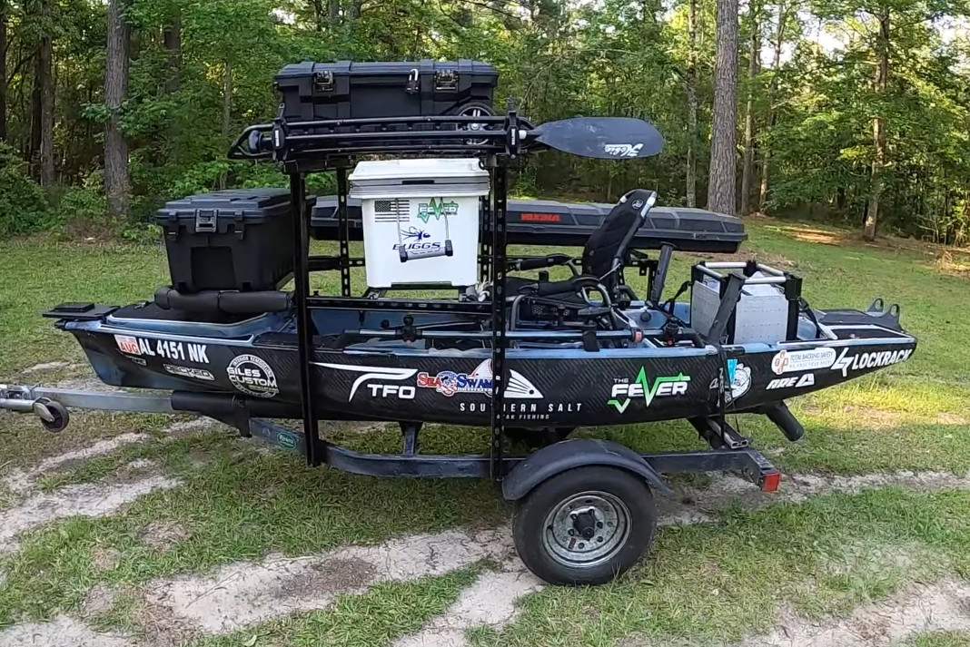DIY fishing kayak trailer upgrade