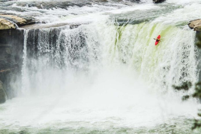 Whitewater kayaker Nick Troutman goes over the Cumberland Falls in southern Kentucky and ends up in legal trouble