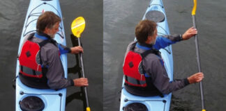 Nigel Foster demonstrates the kayak stern draw technique