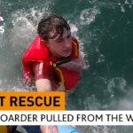 Answering The Call paddleboarder pulled from the water after calling for rescue on his cell phone