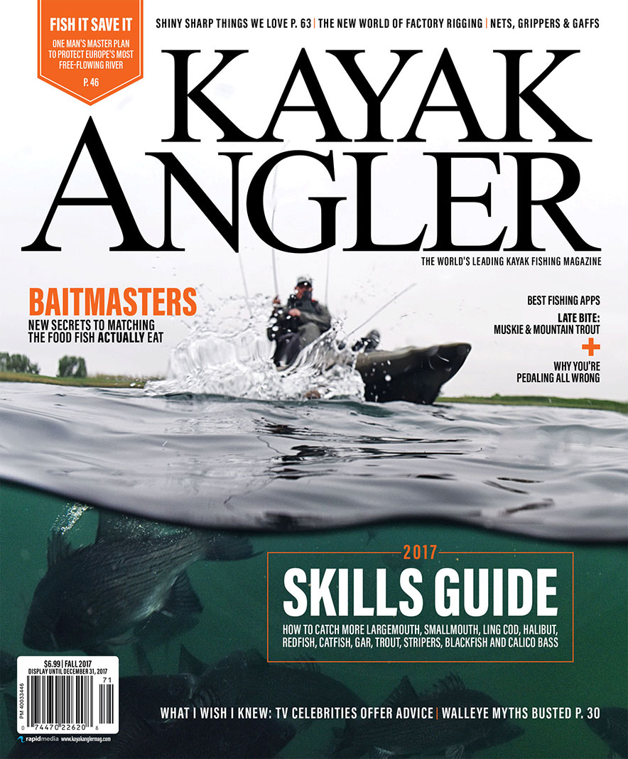 Cover of the Fall 2017 issue of Kayak Angler Magazine