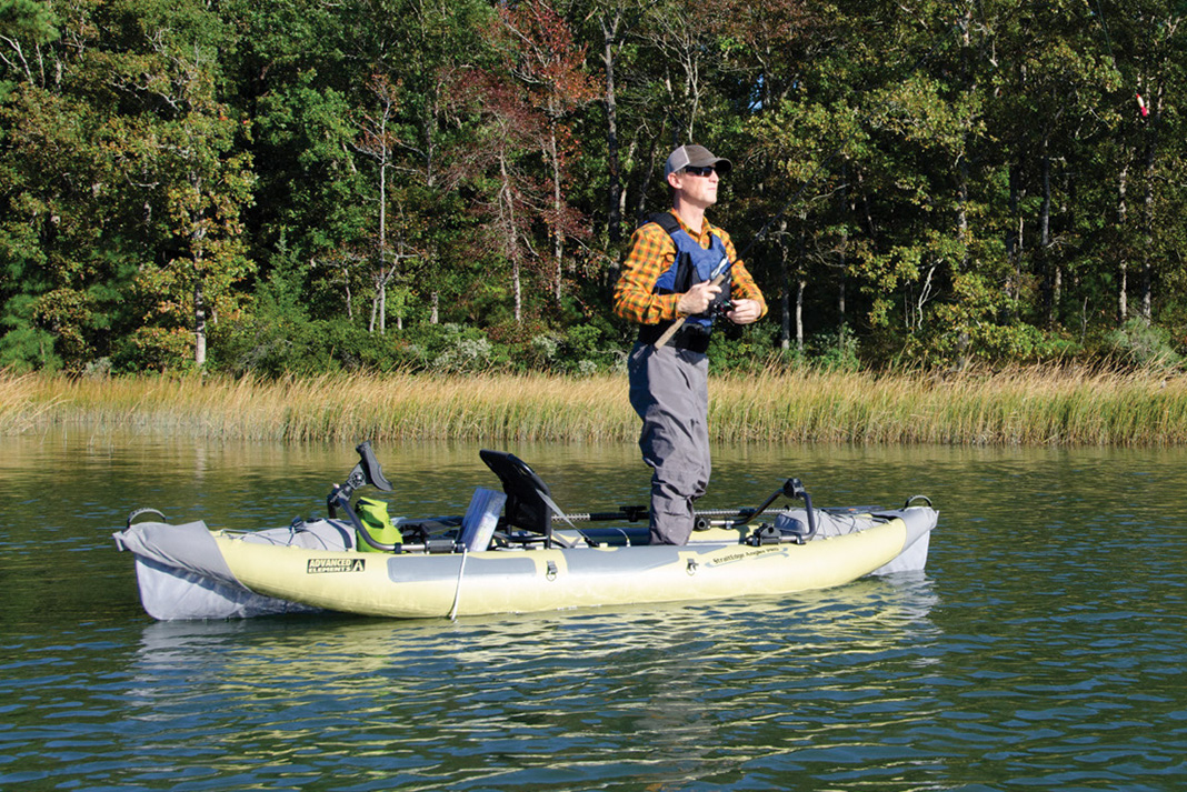 Sit-on-top kayak - STRAITEDGE™ ANGLER PRO - Advanced Elements - inflatable  / fishing / river running