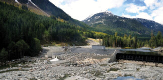 a hydroelectric dam project in the mountains