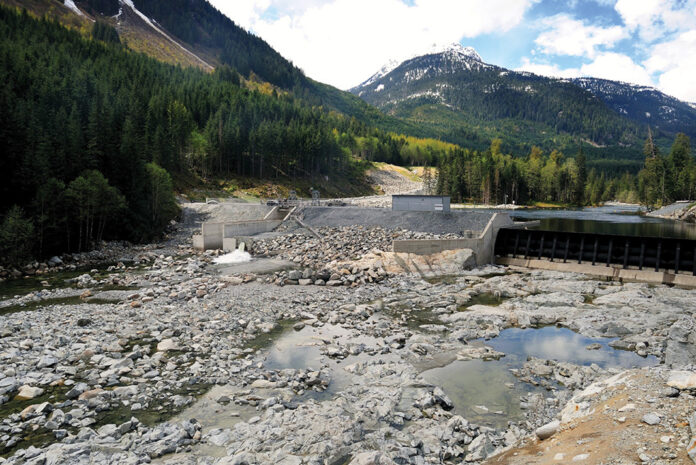 a hydroelectric dam project in the mountains