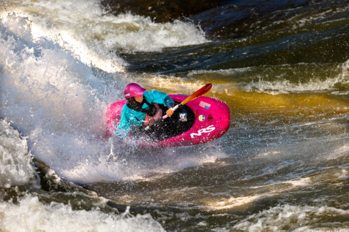 Makinley Kate Hargrove surfing at Good Wave, site of the US Team Trials.