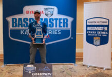 Lowell Brannan of Honea Path, S.C., has won the 2023 Yamaha Rightwaters Bassmaster Kayak Series powered by TourneyX at Lake Hartwell with a two-day total of 183.5 inches. | Photo: Cisneros/B.A.S.S.