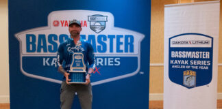 Lowell Brannan of Honea Path, S.C., has won the 2023 Yamaha Rightwaters Bassmaster Kayak Series powered by TourneyX at Lake Hartwell with a two-day total of 183.5 inches. | Photo: Cisneros/B.A.S.S.