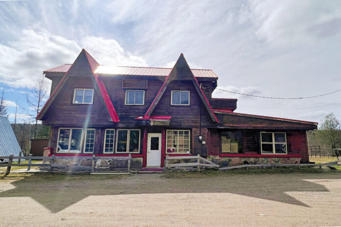 Outside of log building