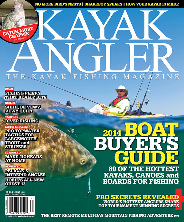 Cover of the Spring 2014 issue of Kayak Angler Magazine