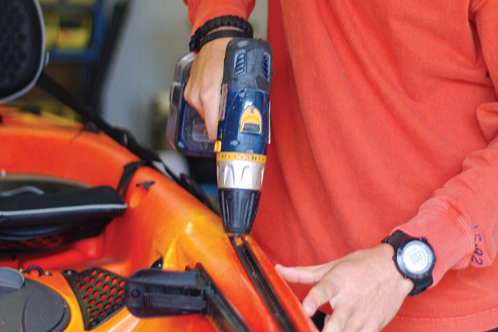How To Install Accessory Tracks On Your Kayak Kayak Angler
