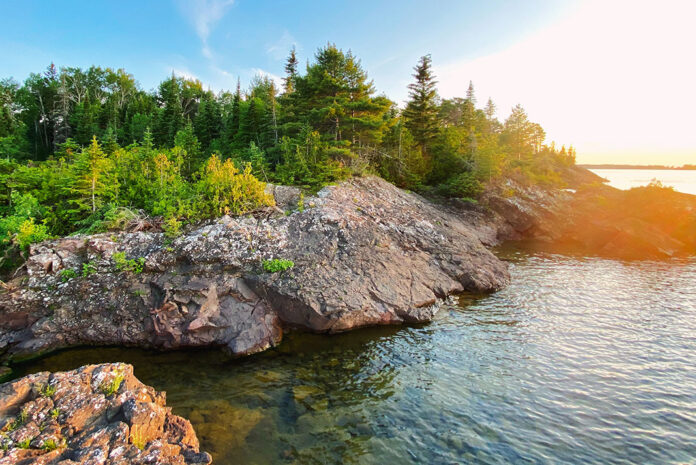 the shore of Lake Superior