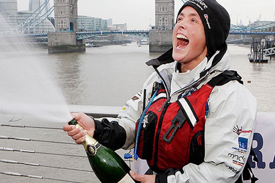 Sarah Outen celebrates completing her journey