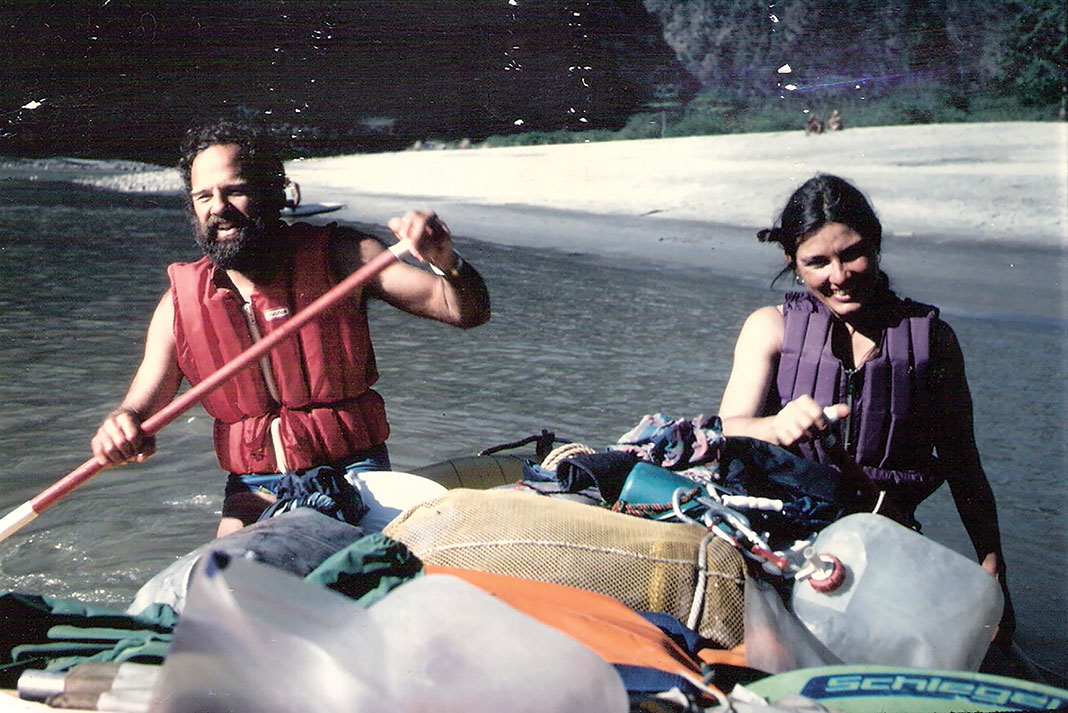 NOC founders Payson and Aurelia Kennedy paddle on trip in the 1970s