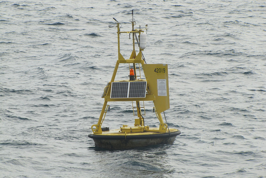 a meteorological buoy from the NOAA