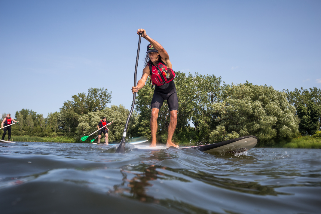 Standup paddleboard on St. Lawrence River