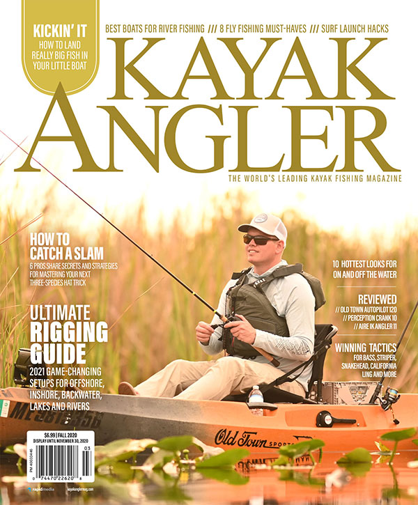 Cover of the Winter 2020 issue of Kayak Angler Magazine